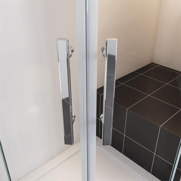 Viertelkreis Duschkabine Duschtür Falttür Duschabtrennung Dusche NANO Glas