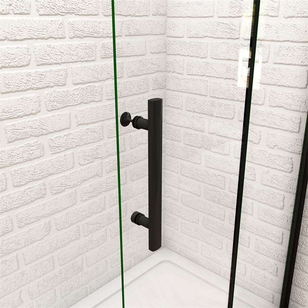 195cm Duschtür Falttür Scharniertür Nischentür Duschkabine ESG Glastür Dusche