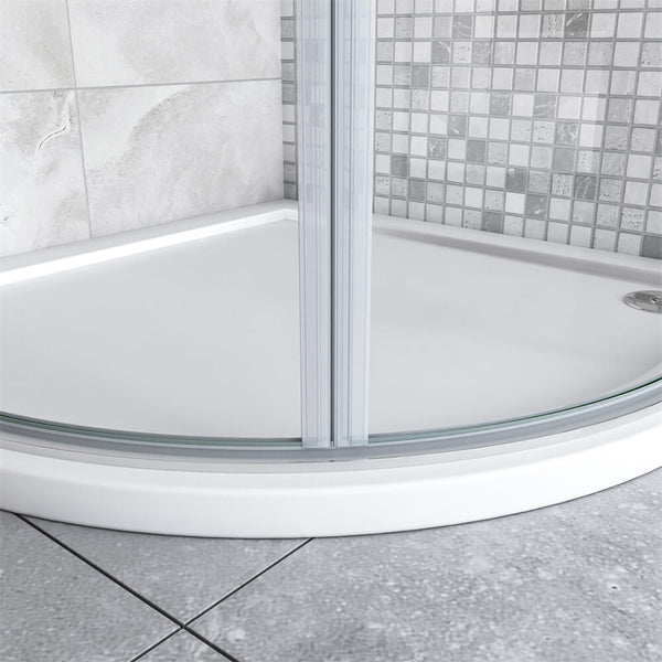 Runddusche Viertelkreis Duschkabine Duschabtrennung Drehtür 6mm NANO Glas Tür Dusche