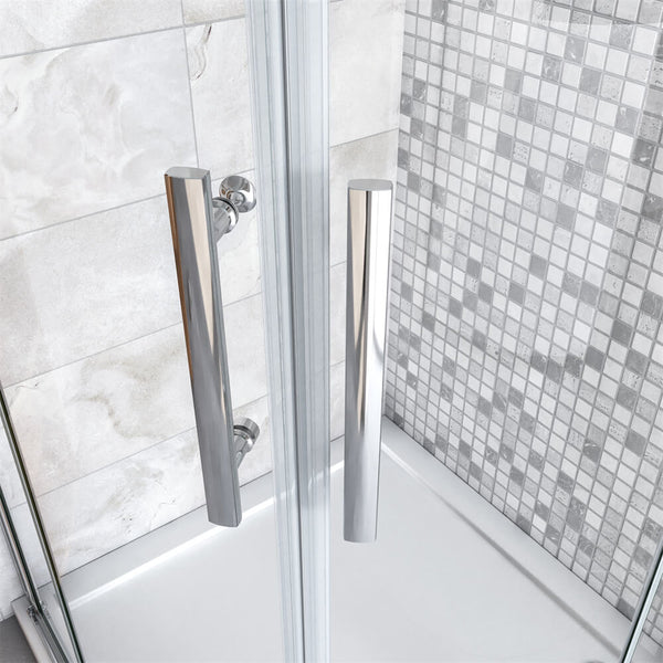 Runddusche Viertelkreis Duschkabine Duschabtrennung Drehtür 6mm NANO Glas Tür Dusche