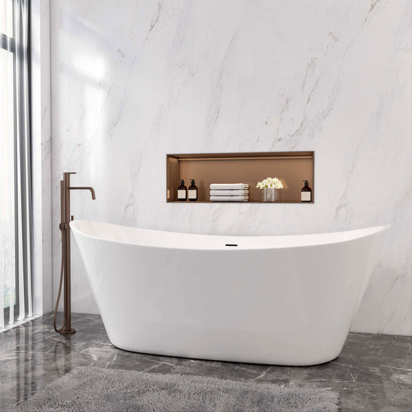 Modernes Designer-Badezimmer, 1700 x 720 mm, freistehende Badewanne mit zwei Enden