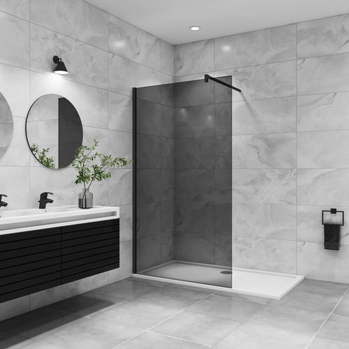 10mm 100/120/140cm Duschwand Duschtrennwand Walk in Dusche ESG Glaswand