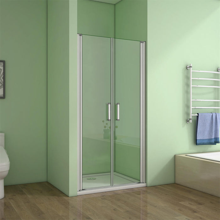Glastür Schwingtür Pendeltür Nischentür Duschabtrennung ESG Dusche 70-140cm
