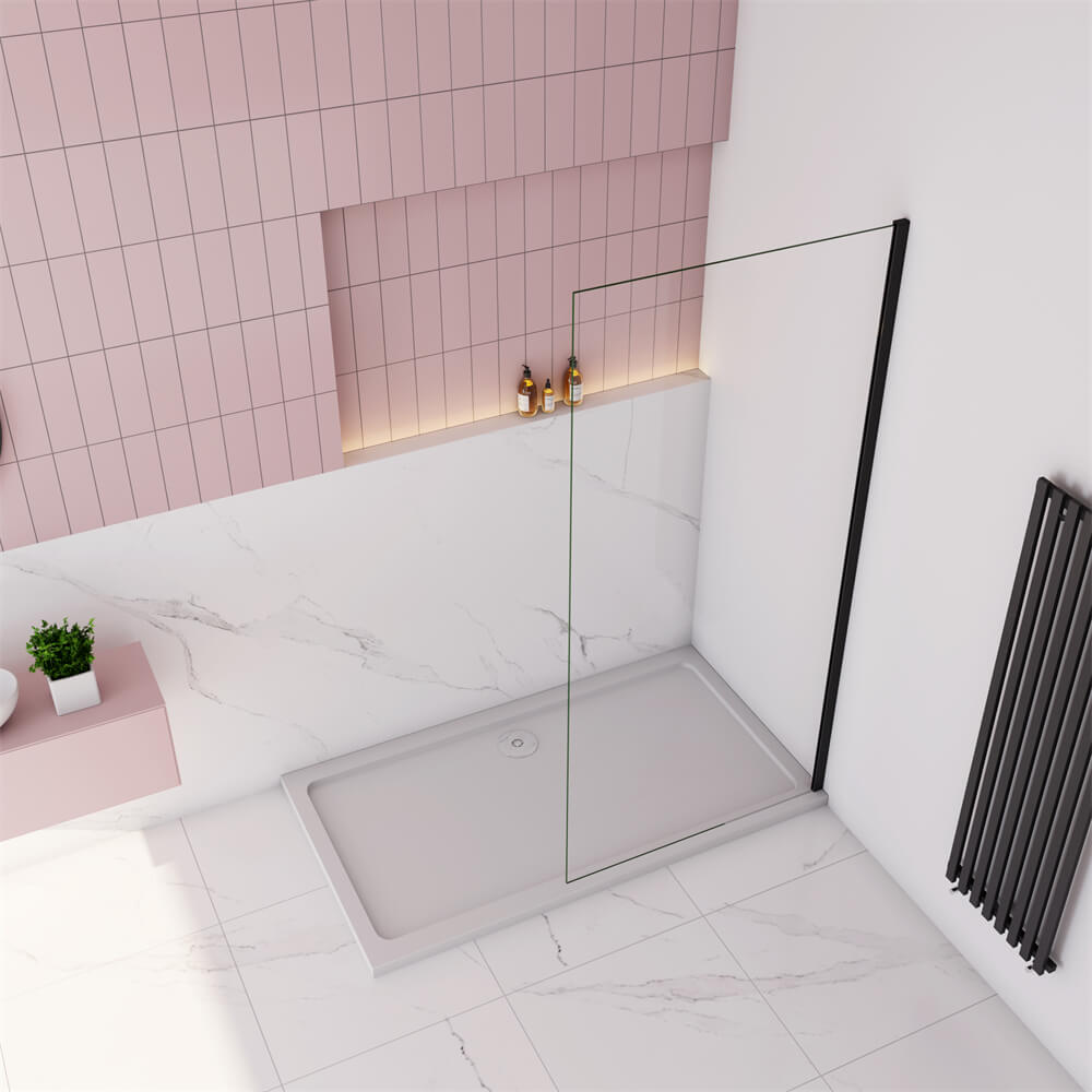 Duschabtrennung Walk-in Dusche – 90x195 Cm, 8 Mm ESG Glas Mit Nano-Beschichtung, Klappbar