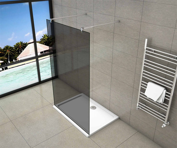 Walk in Dusche Trennwand Duschwand ESG Glaswand mit 30/40cm Flipper-Panel