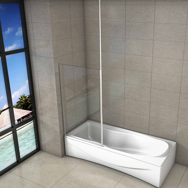 Badewannenaufsatz Duschwand Duschtrennwand ESG NANO Glas