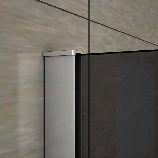 8mm schwarze Glaswand ESG Duschwand Trennwand Walk in Dusche