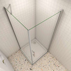185cm ESG Nano Glas Duschabtrennung Drehtür Eckeinstieg Duschkabine