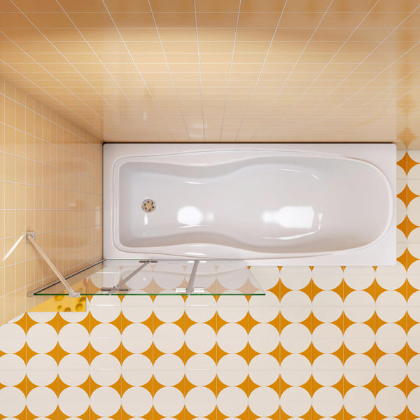 3-teilig Faltwand Duschwand Badewannenaufsatz Duschabtrennung