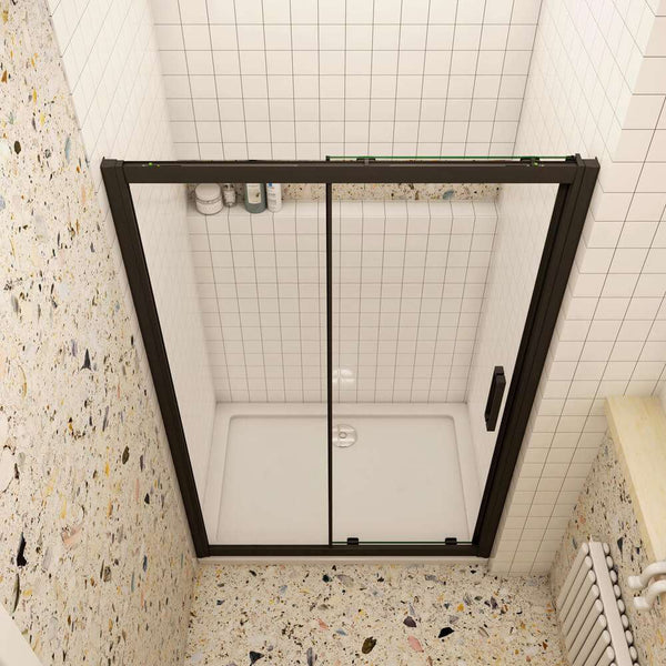 195cm 8mm ESG Nano Glas Schiebetür Nischentür Duschtür Dusche Duschkabine