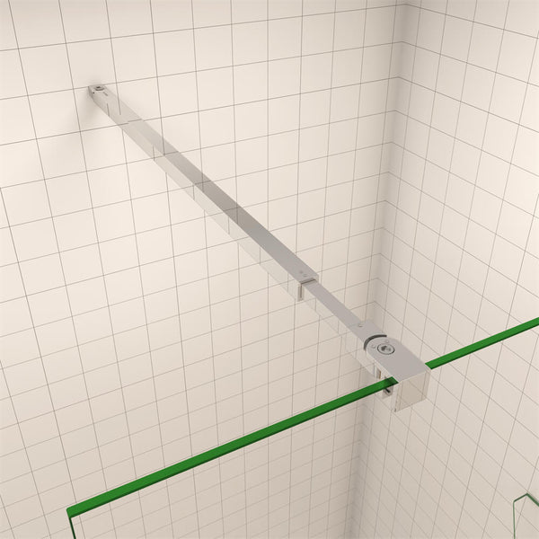 8mm Duschkabine Walk in Dusche Duschtrennwand Duschwand mit Milchstreifen