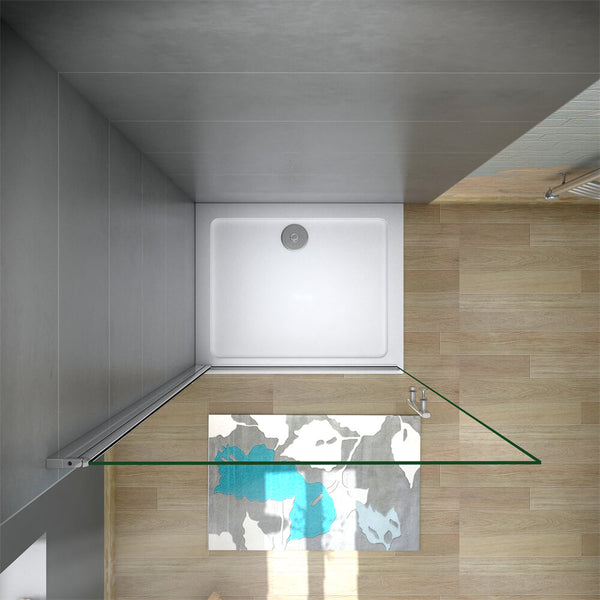 180cm 6mm ESG Glaswand Trennwand Duschwand Drehwand Walk in Dusche