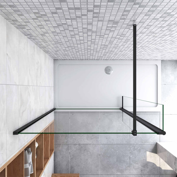 30-160cm Duschwand mit 30/40cm Flipper-Panel Duschtrennwand Glaswand Walk in Dusche