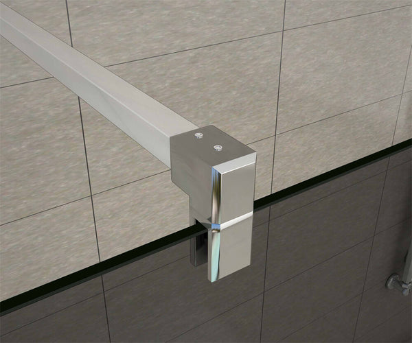 Walk in Dusche Trennwand Duschwand ESG Glaswand mit 30/40cm Flipper-Panel