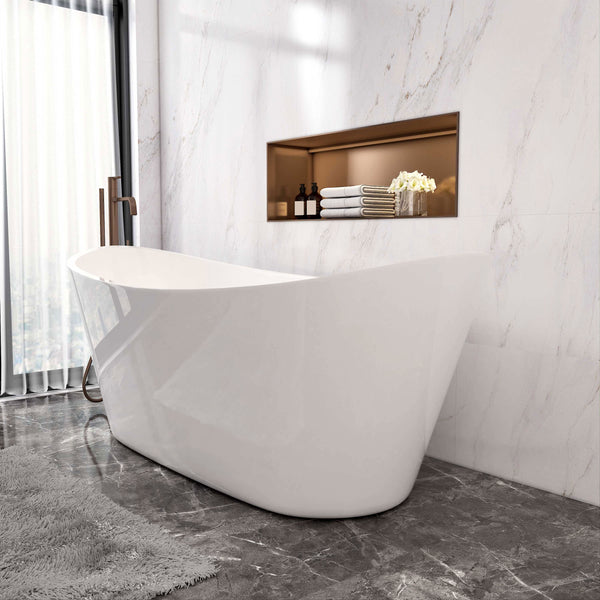 Modernes Designer-Badezimmer, 1700 x 720 mm, freistehende Badewanne mit zwei Enden