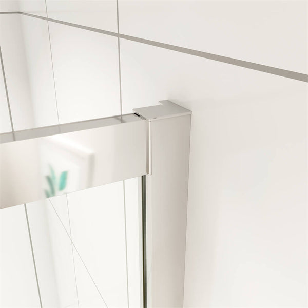 190cm Duschkabine Schiebetür mit Seitenwand Duschtür 8mm Nano Glas