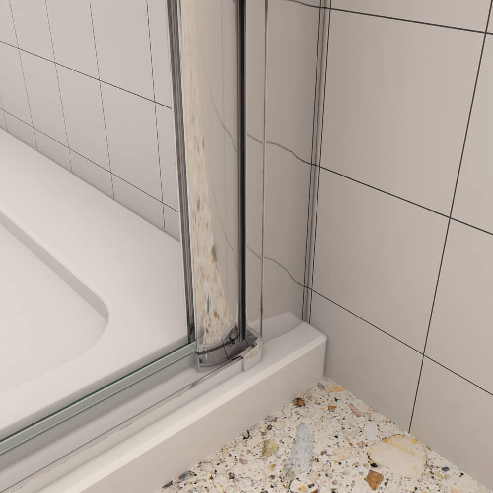 185cm ESG Nano Glas Duschabtrennung Drehtür Eckeinstieg Duschkabine