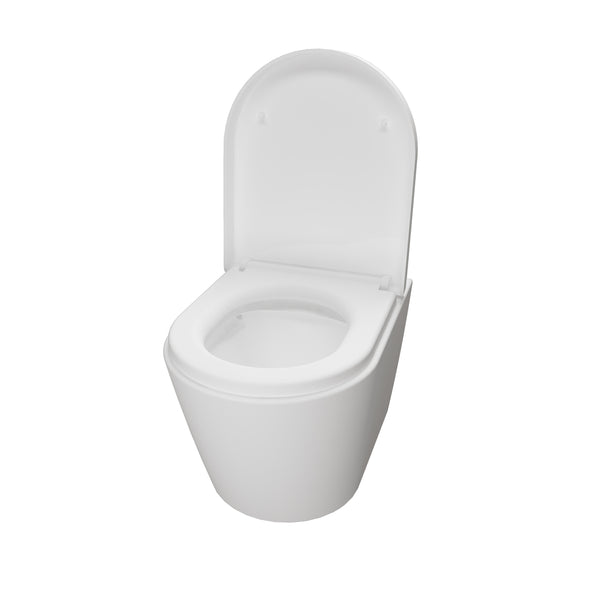 Badezimmer Hänge WC Spülrandlos Design Toilette WC Mit Soft-Close Sitz