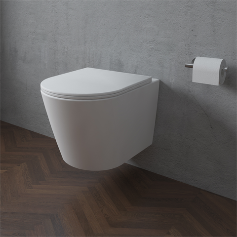 Badezimmer Hänge WC Spülrandlos Design Toilette WC Mit Soft-Close Sitz
