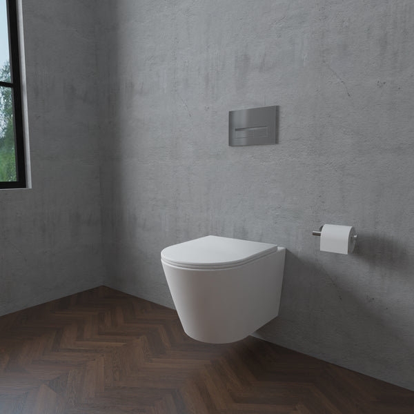 Badezimmer Hänge WC Spülrandlos Design Toilette WC Mit Soft-Close Sitz