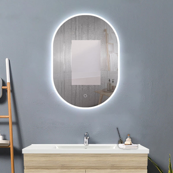 Oval LED Badezimmerspiegel Badspiegel Wandspiegel mit Beleuchtung Beschlagfrei