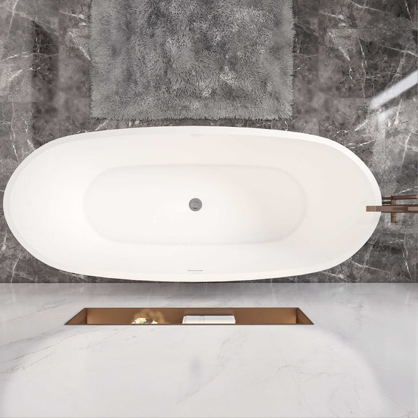 Modernes Designer-Badezimmer, 1700 x 720 mm, freistehende Badewanne mit zwei Enden