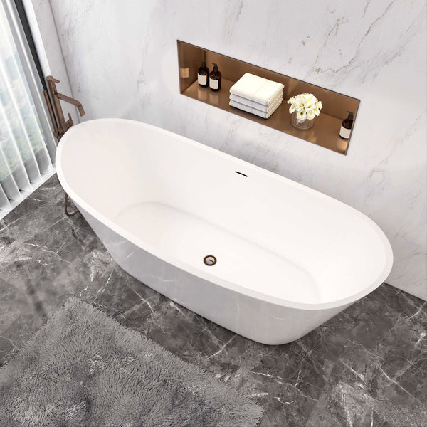 Modernes Designer-Badezimmer, 1700 x 720 mm, freistehende Badewanne mit zwei Enden