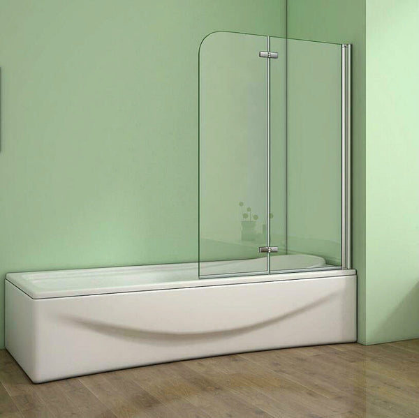 Badewannenaufsatz Duschwand Badewanne 2-tlg. Faltwand mit/ohne Seitenwand 6mm Nano Glas H140cm