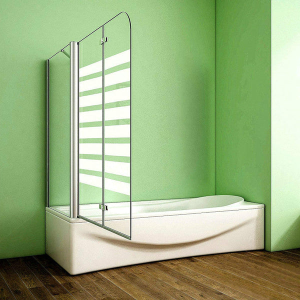 Badewannenaufsatz Eck Duschwand auf Badewanne 2-tlg. Faltwand mit Seitewand Links/Rechts